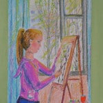 Михайлова Елизавета, 10 лет «Автопортрет», гуашь, г. Сургут, п. Юность, Преп.  Кулагина Л.В.
