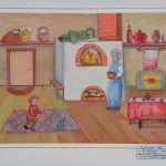 Зырянова Анна, 10 лет «В русской избе», гуашь, г. Сургут, п. Юность, преп. Мухтарова Э.Ч.