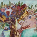Ашурова Айнур, 11 лет, «Царевна-лебедь», гуашь, МБОУ ДОД «Уренгойская ДХШ», пгт. Уренгой, преп. Фомина Л.Э.